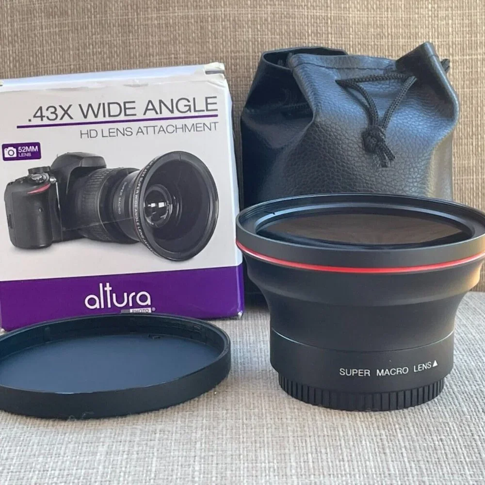 Altura Camera Lens MC HD 0.43X Wide Angle Lens 52mm Compatible with all Brand - Picture 2 of 12
